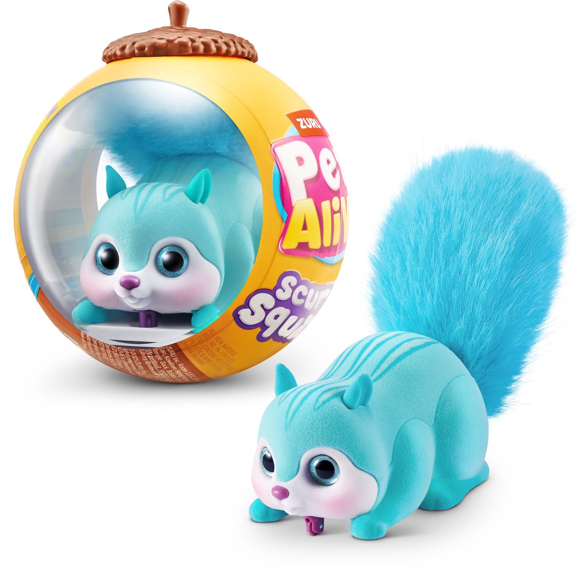 Mascotas vivas scurry'n ardilla (azul)