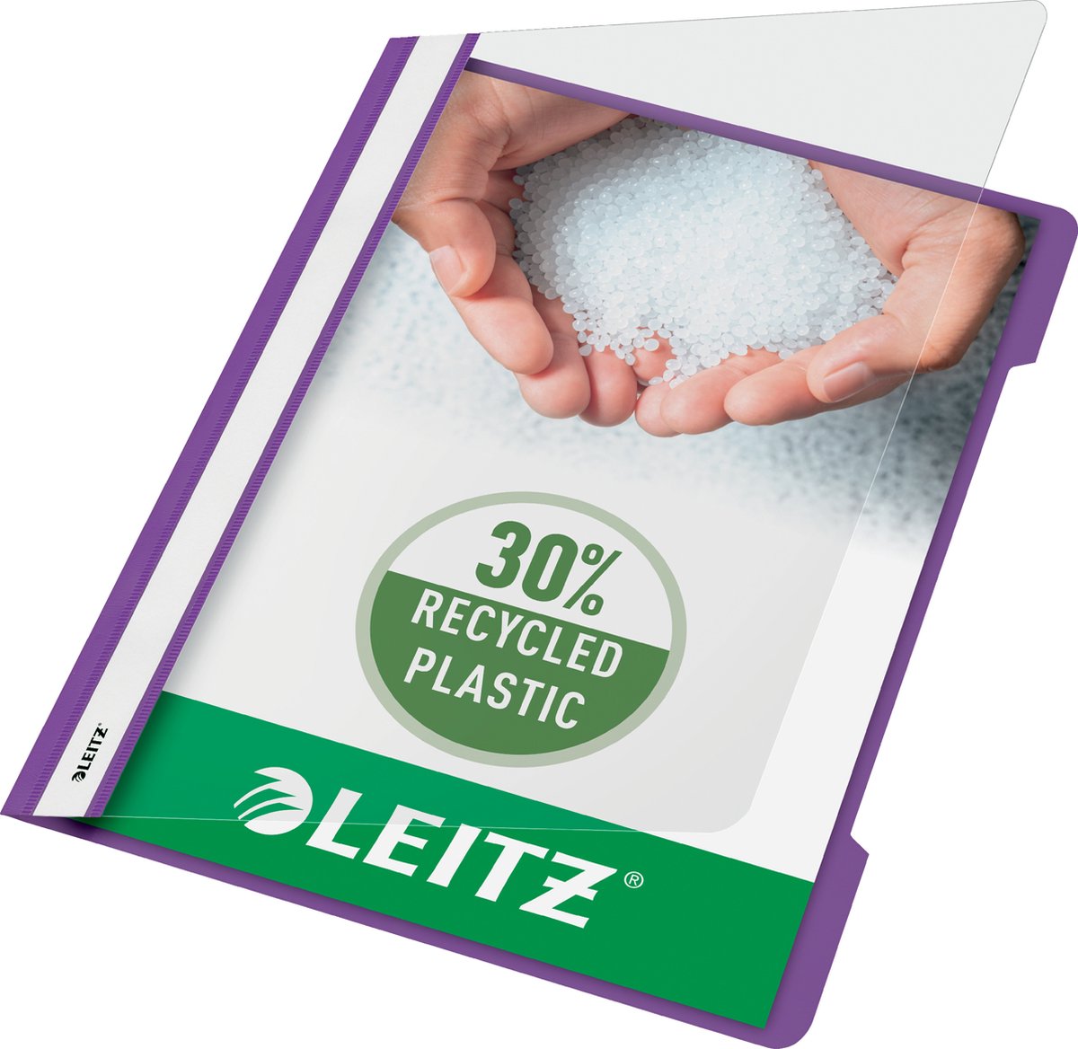 Leitz quick fixer a4 - 30% plástico reciclado preconsumo - 25 piezas - violeta