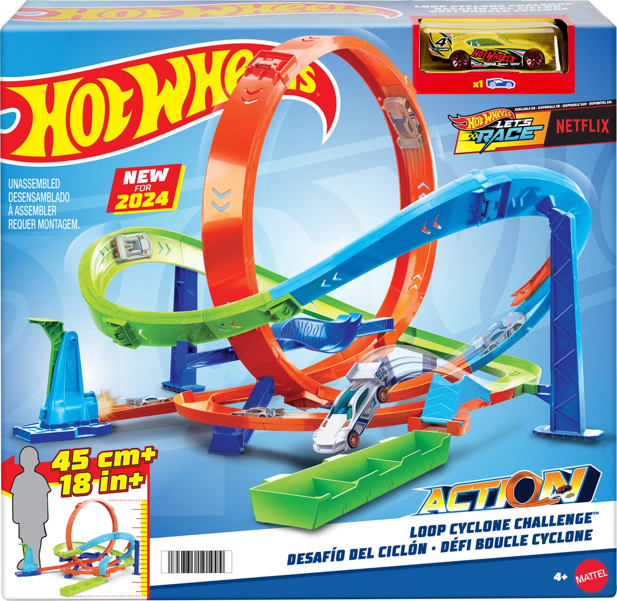 Hot wheels actie cycloon loopingset - racebaan