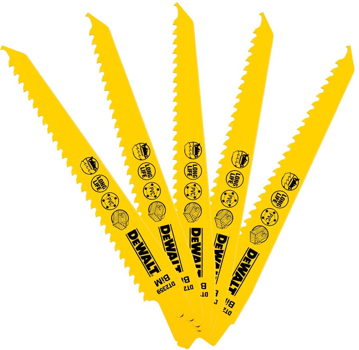 Hoja de sierra alternativa Dewalt dt2359 - 152 x 4,2 mm - madera plástica con clavos (5 piezas)