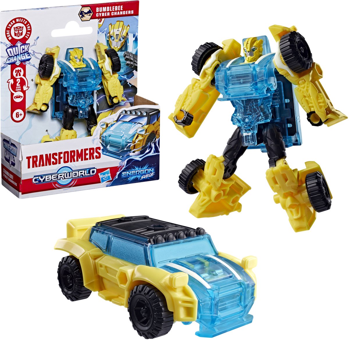 Transformers cyberworld engeron surge bumblebee cyber changers - actiefiguur