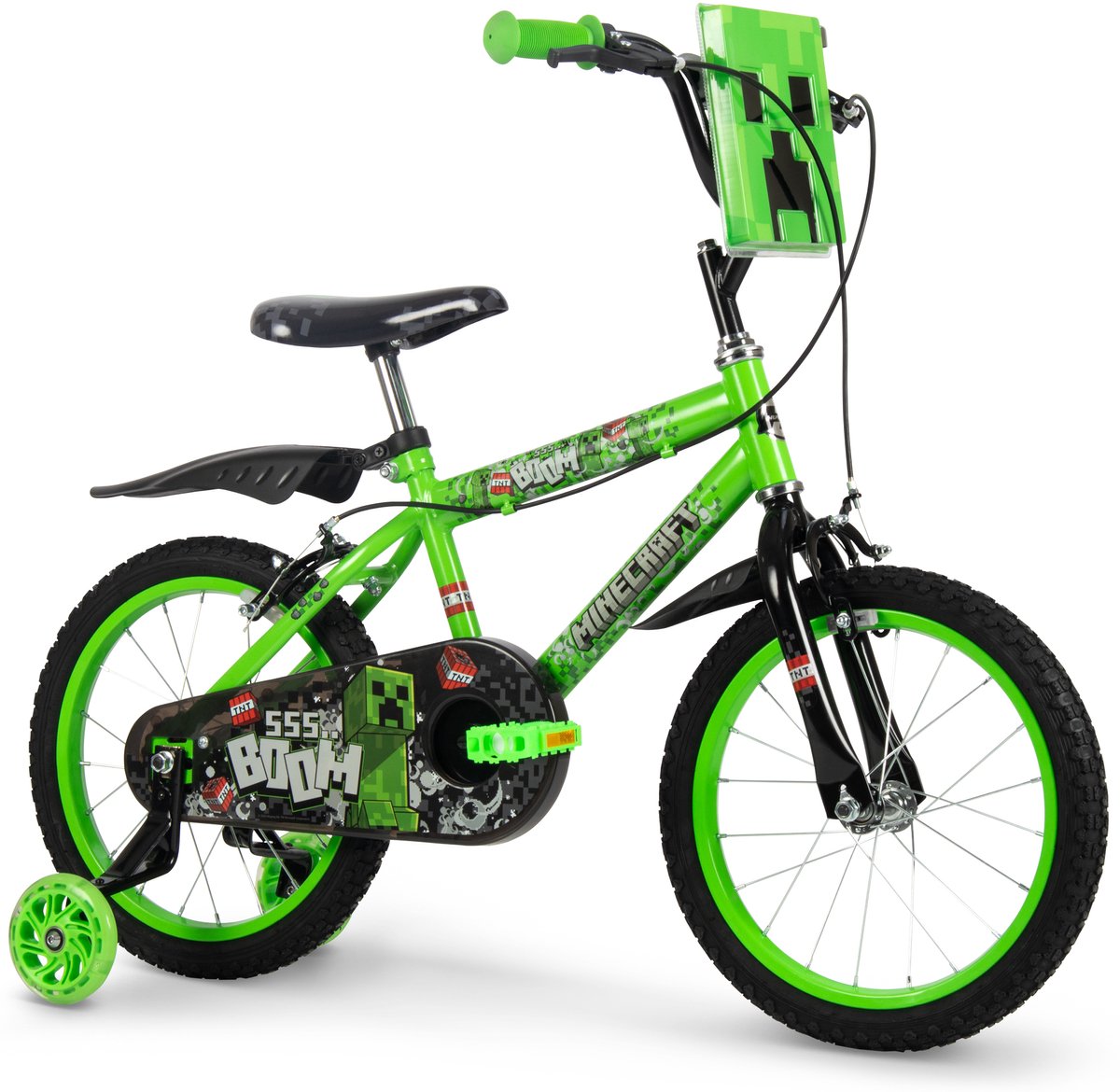 Bicicletta per bambini Huffy Minecraft da 16 pollici - verde