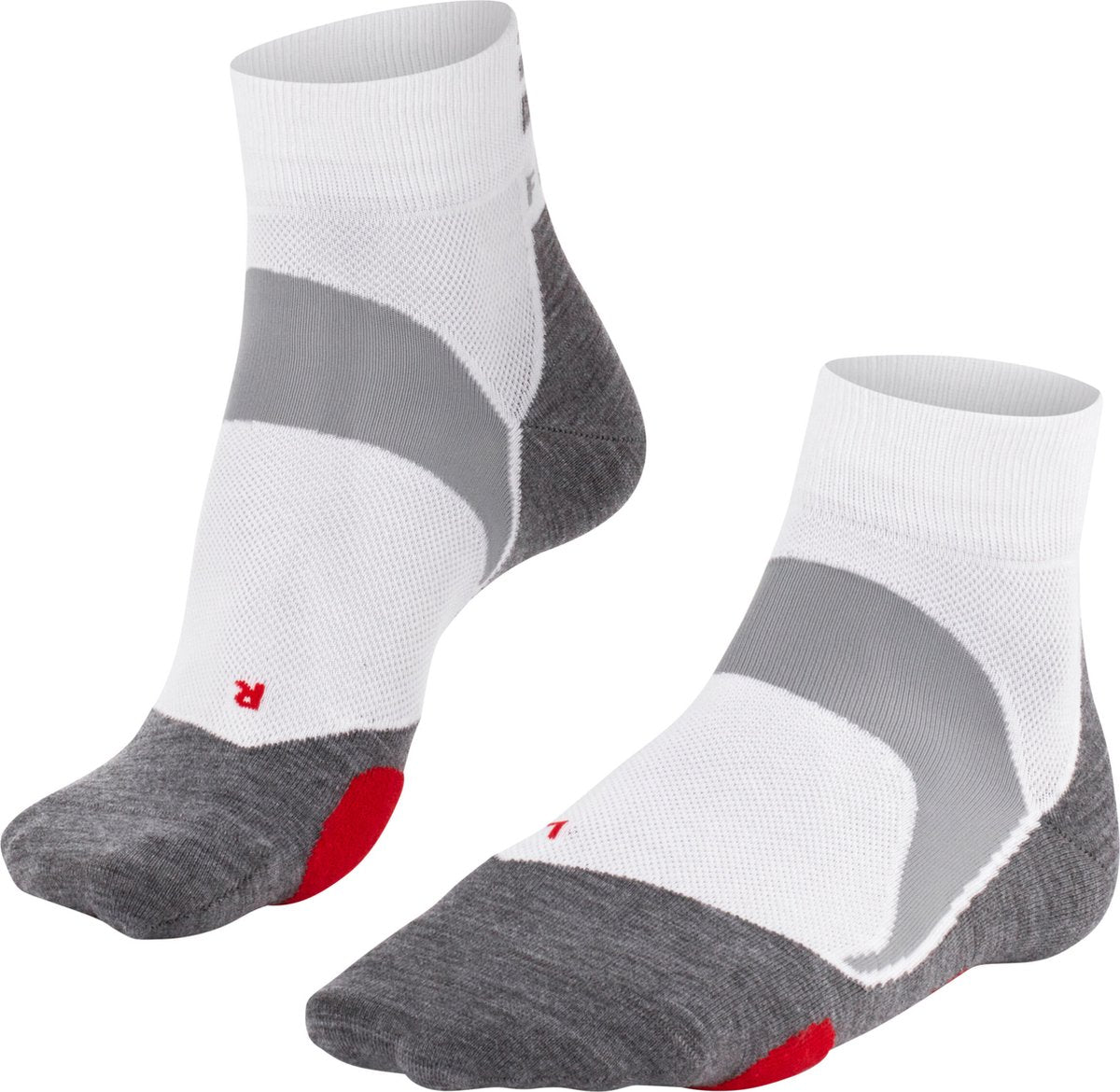Falke bc5 calcetines de ciclismo de material funcional de algodón anti-ampollas unisex blanco - talla 44-45