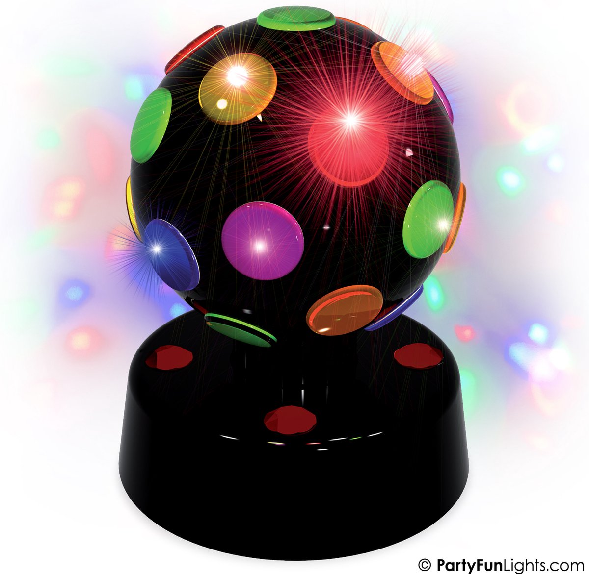 Luci divertenti per feste - lampada da discoteca - funziona con USB e batterie - multicolore - rotante