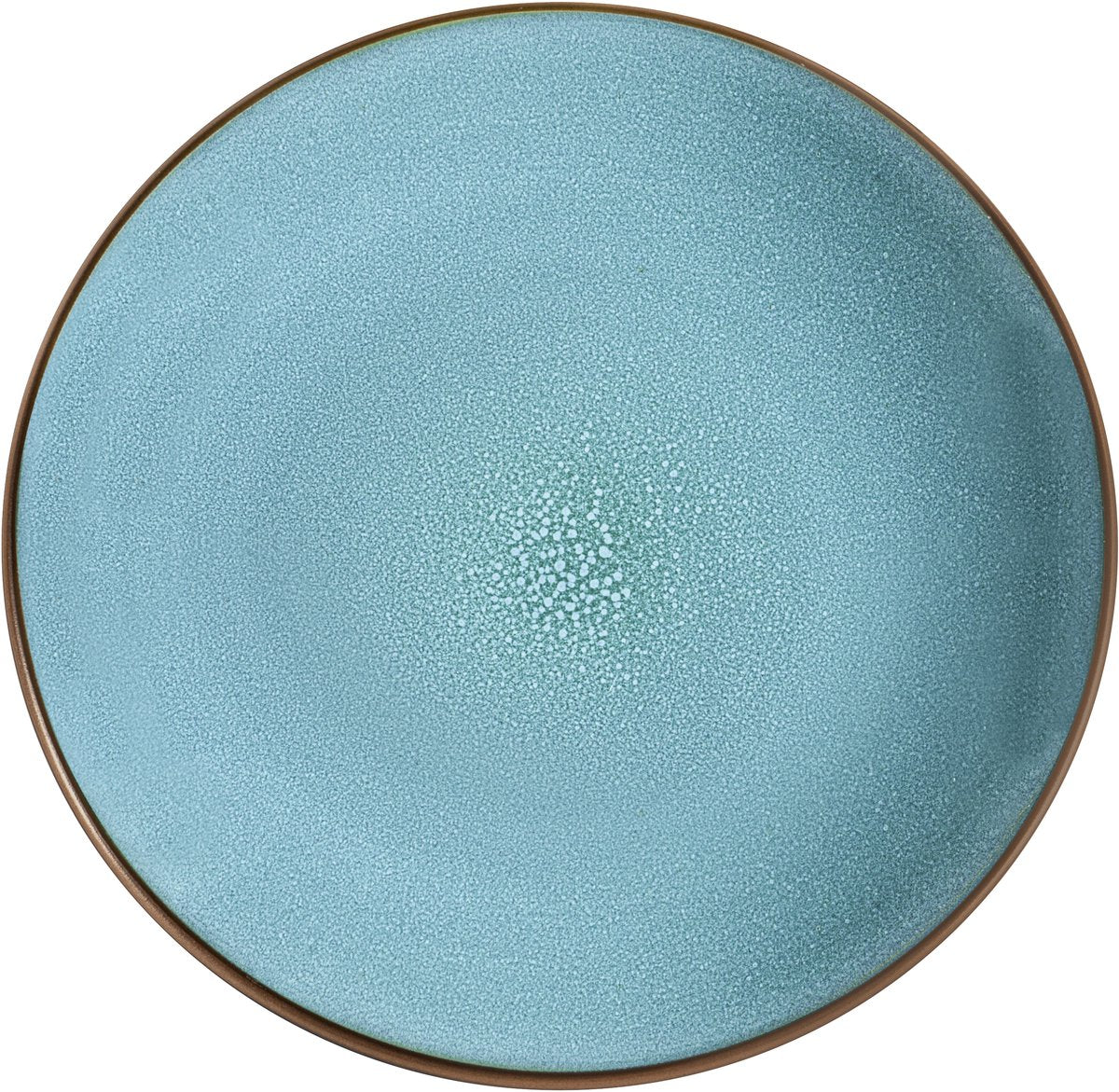 Medard de noblat - feeling turchese - piatto da dessert 21 cm - 6 pezzi - gres