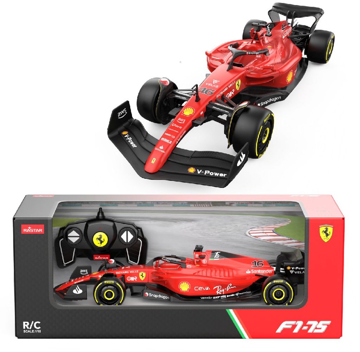 Rastar - rc f1 ferrari 75 - schaal 1:18