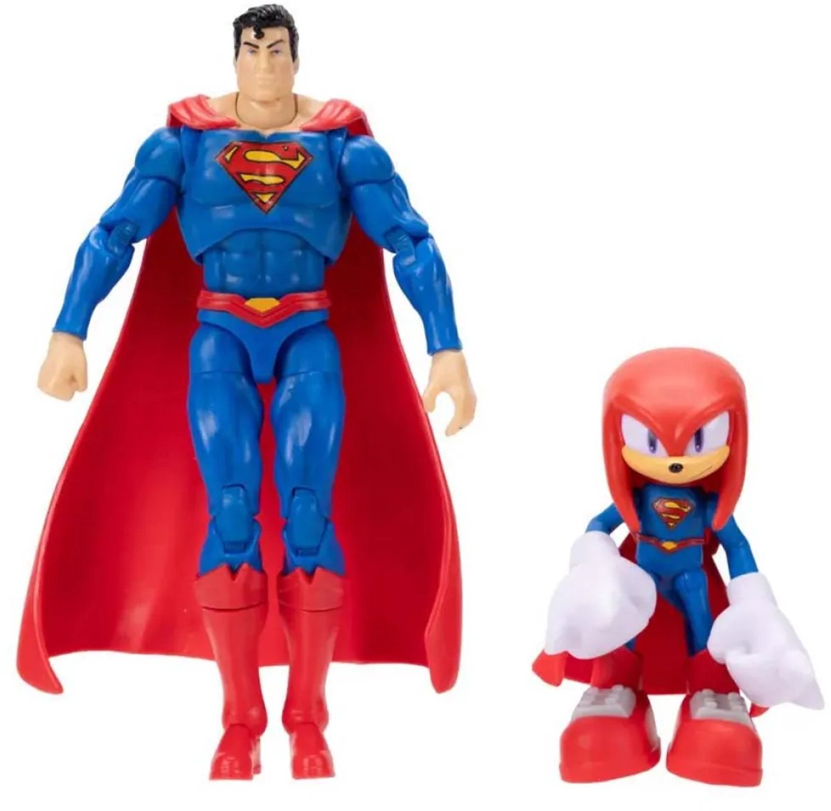 Jakks sonic dc knuckles (6 cm) superman (13 cm) figure multicolori