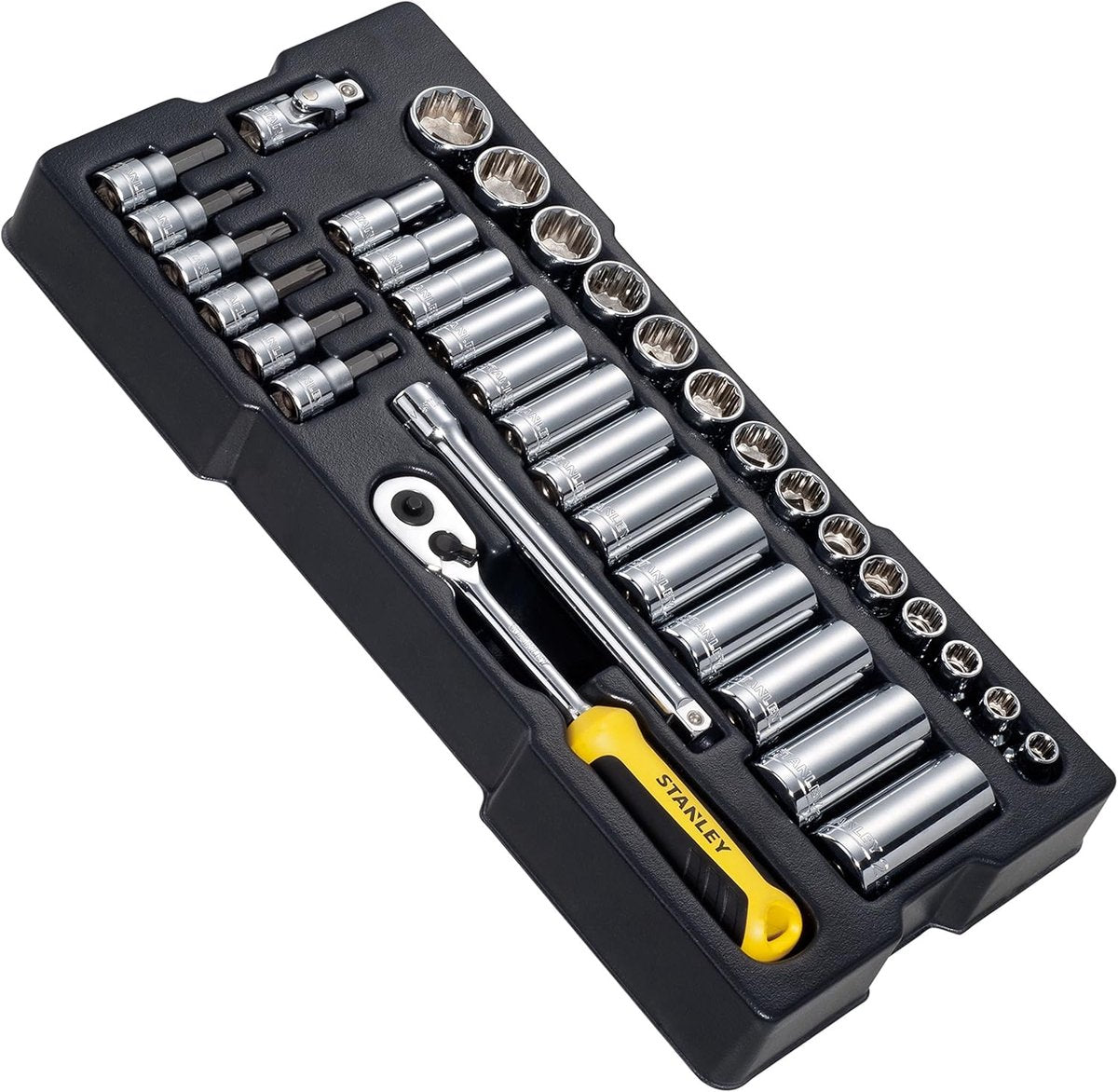 Set prese transmodulo Stanley utensili manuali 3 8” 36 pezzi - stmt1-74174 - stmt1-74174
