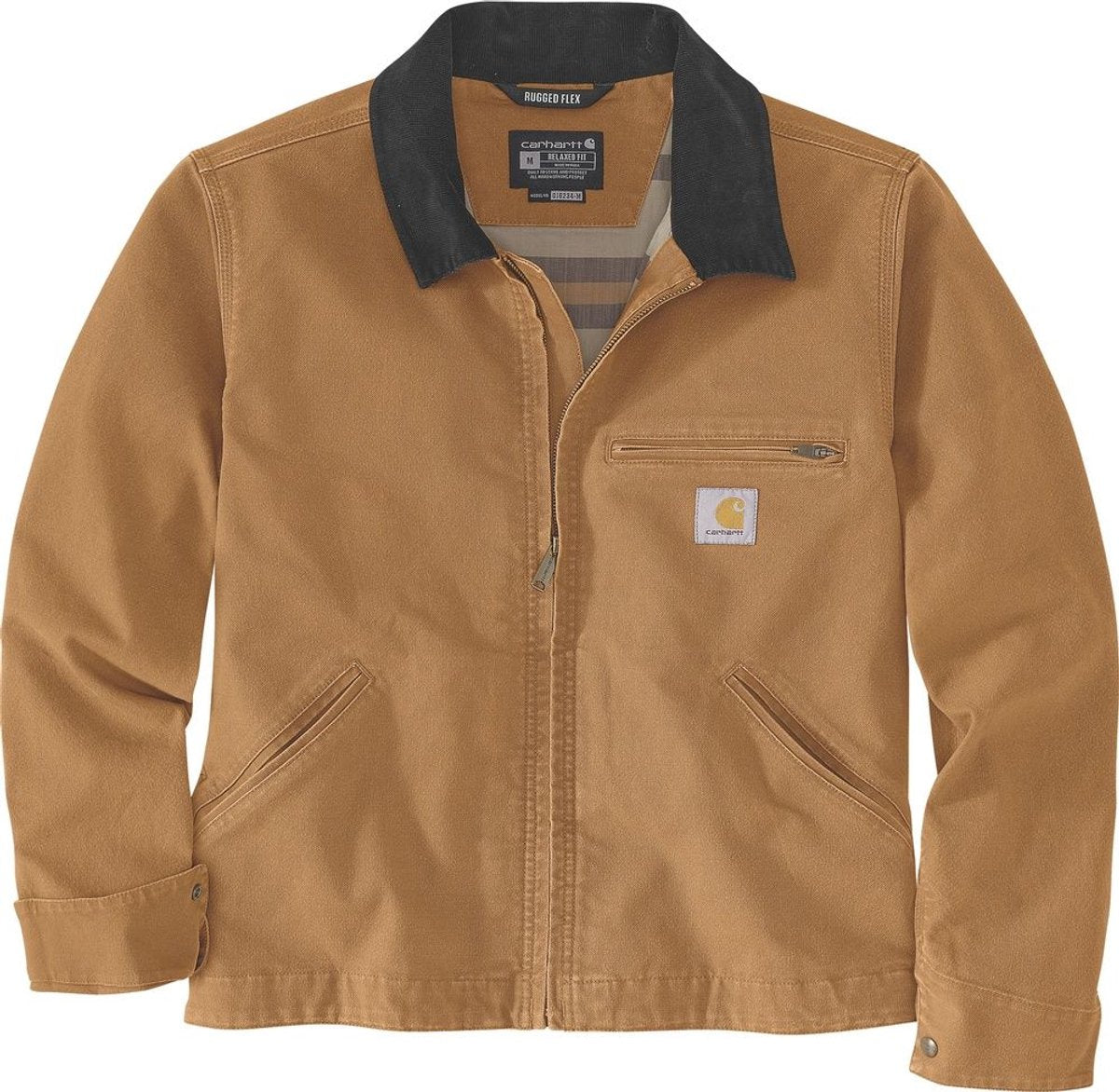 Carhartt chaqueta detroit de pato de ajuste relajado 106234 ® marrón-s