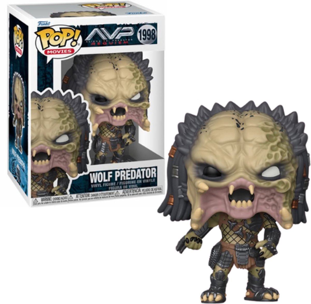 Funko alien vs. predator wolf predator (chase edition mogelijk!) Vinylfiguur 1998 unisex pop! - neutro - standard