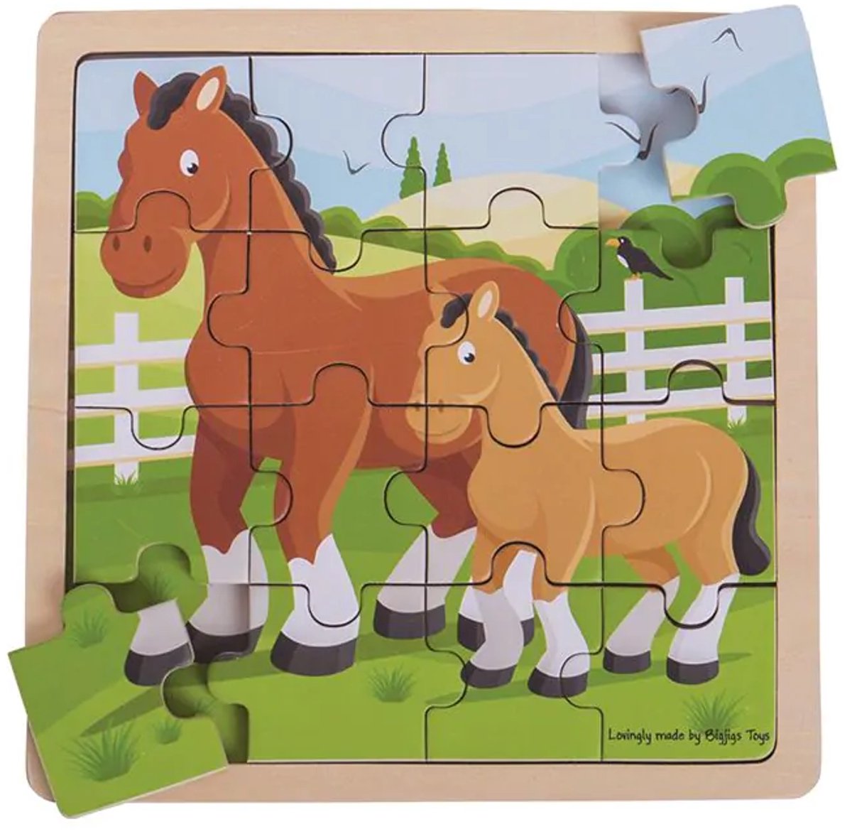 Puzzle Bigjigs cavallo e puledro.