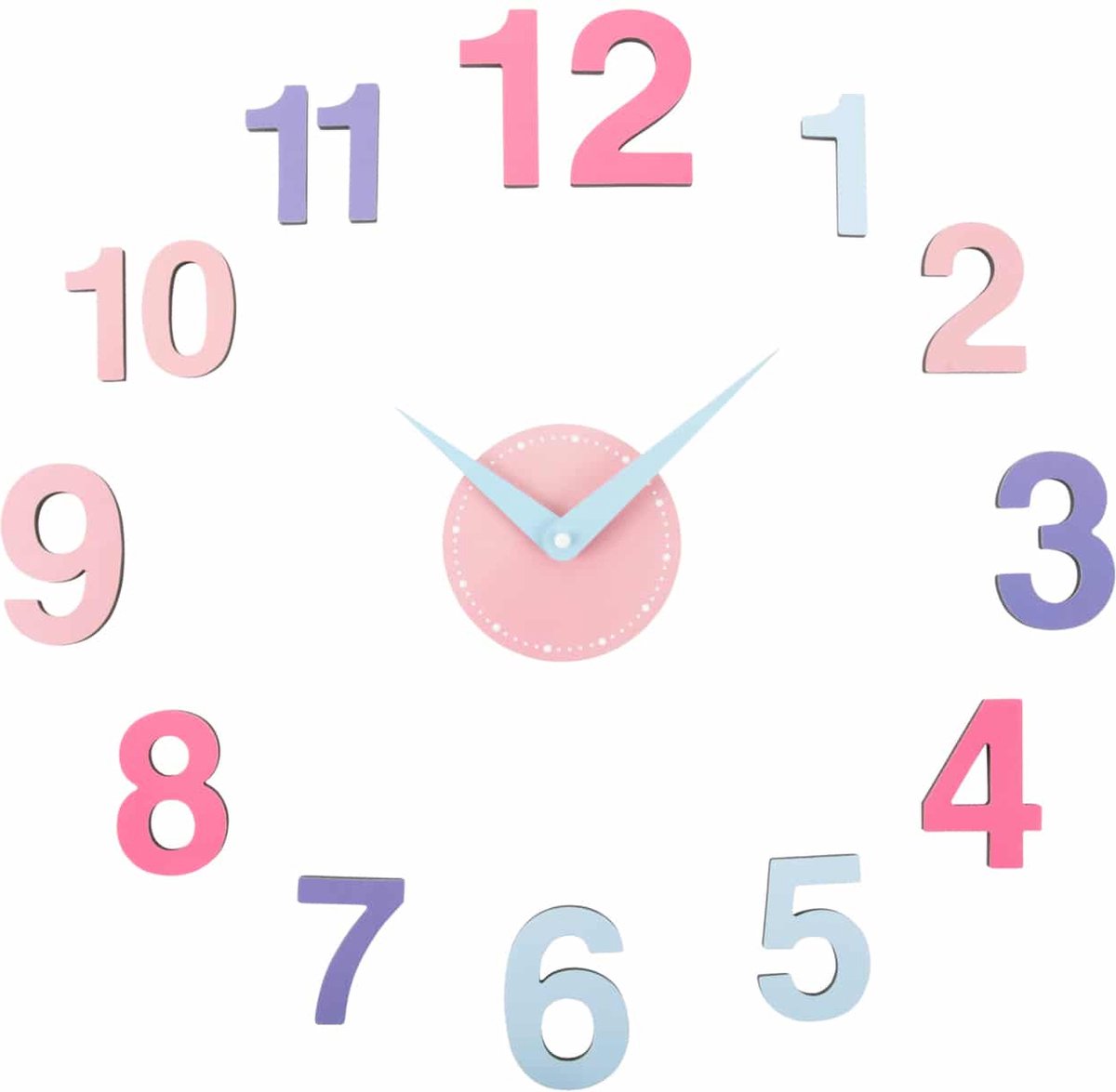 Karlsson reloj de pared diy chica - multicolor - ø60cm - reloj de pared escandinavo