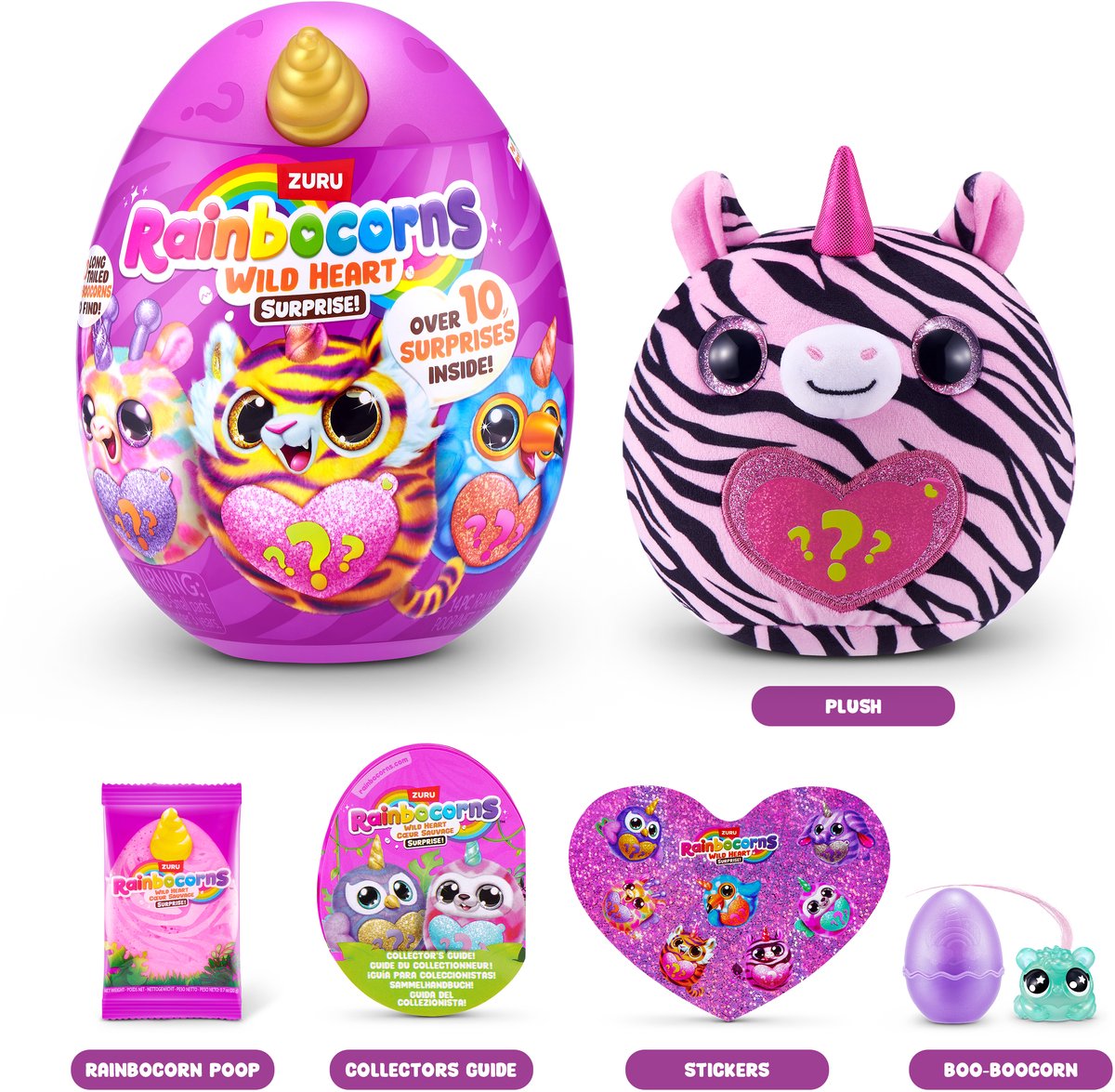 La sorpresa del cuore selvaggio di Rainbocorn (zebra)