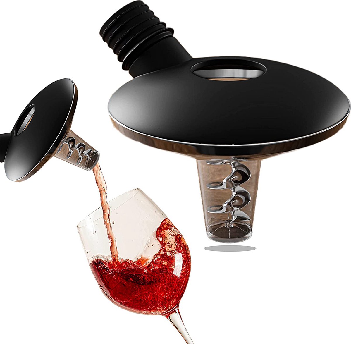 Beccuccio aeratore per vino Oxytwister - versatore, decanter e aeratore per vino - accessori per vino per sommelier