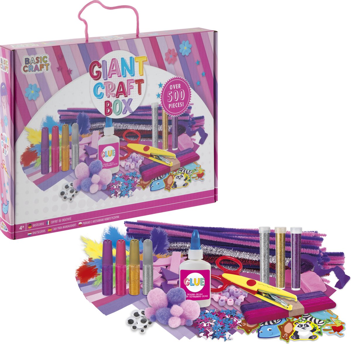 Set di valigette per bricolage - per bambini - oltre 500 articoli - in pratica custodia