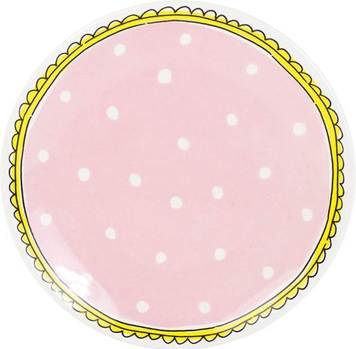 Plato para tarta Blond Amsterdam Pongámonos al día - Lunares - 18 cm