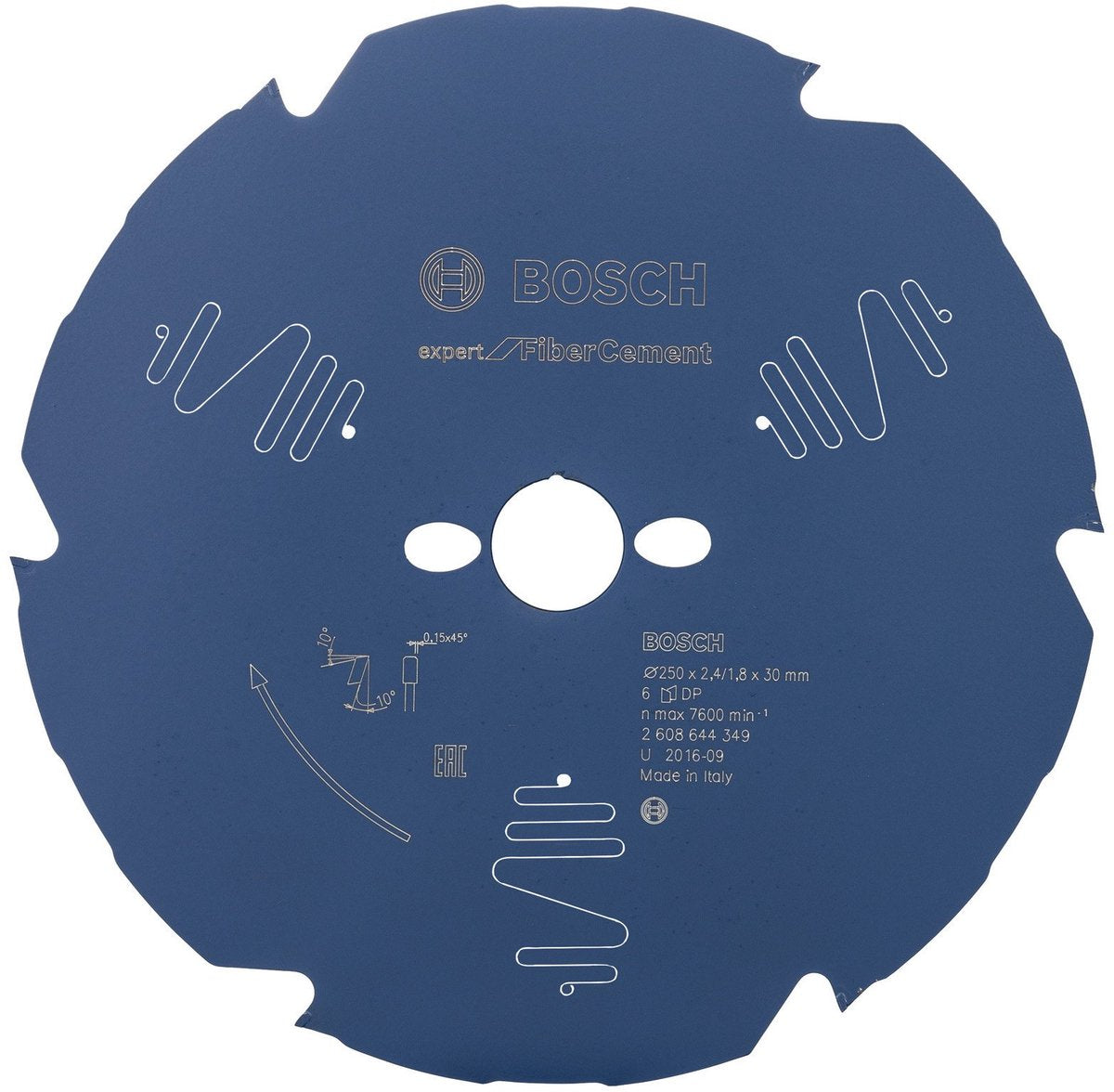 Disco esperto Bosch per fibrocemento 250x30x2,4