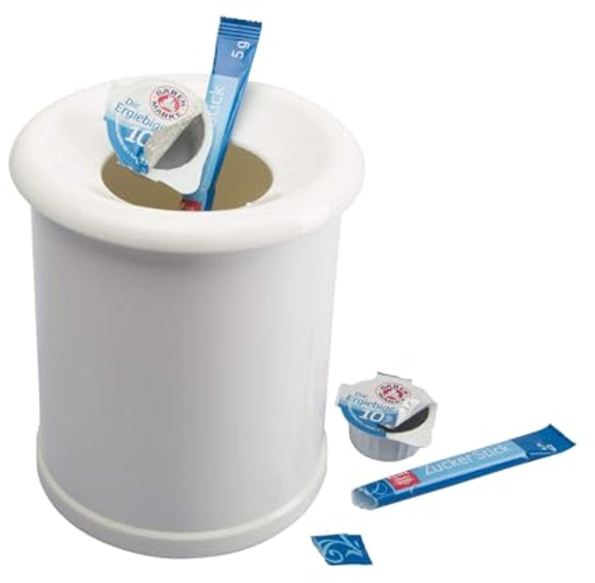 Westmark cubo de basura de mesa, 1 l, plástico, blanco, 12,4 x 12,4 x 14,2 cm