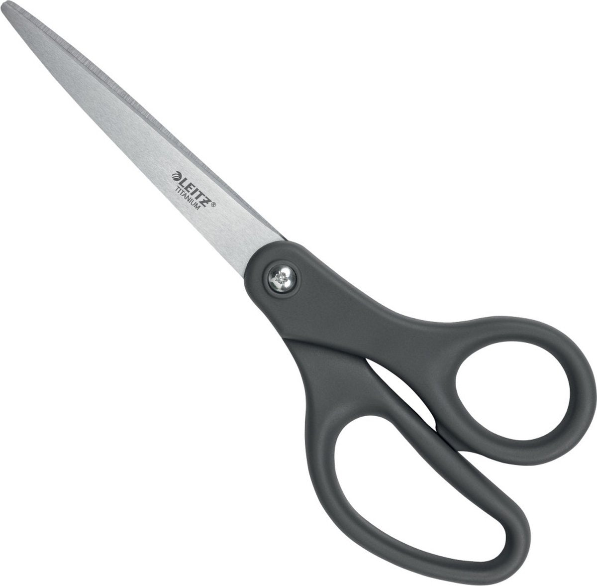 Leitz titanium schaar - 205 mm - ergonomische handgreep - donkergrijs
