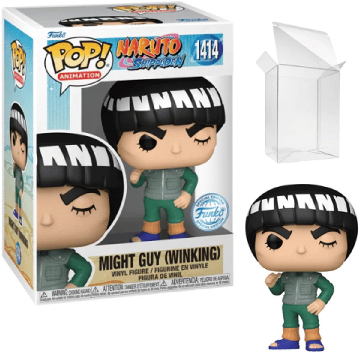 Funko pop animation: naruto shippuden - might guy (winking) pop #1414