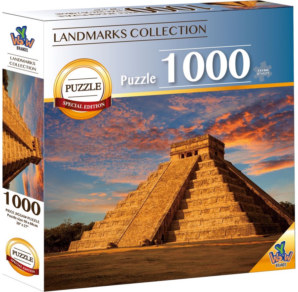 Puzzle Braet 7 meraviglie del mondo - chichén itzá - 1000 pezzi.