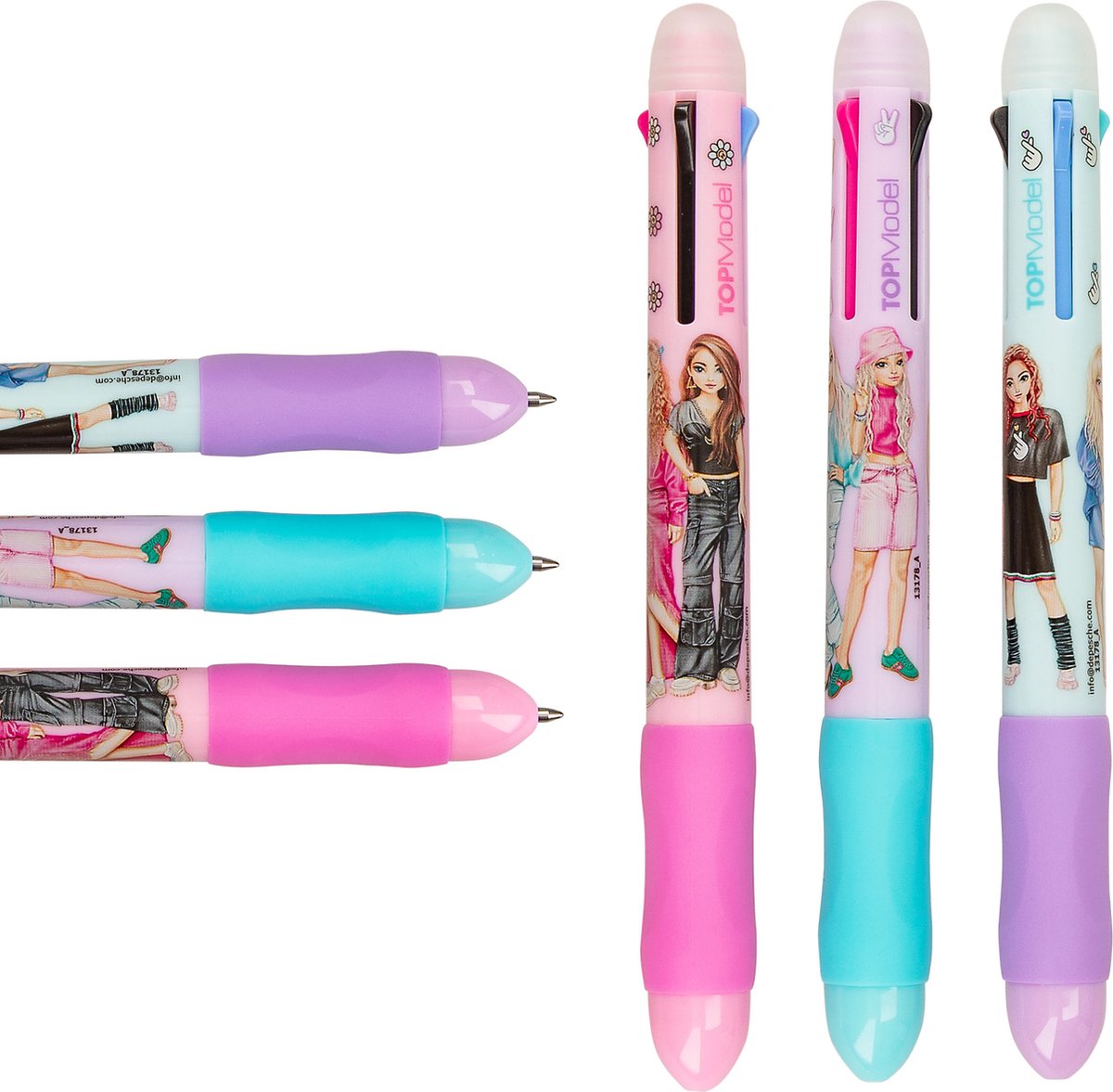Depesche - penna gel cancellabile modello top con 4 colori - 1 pezzo