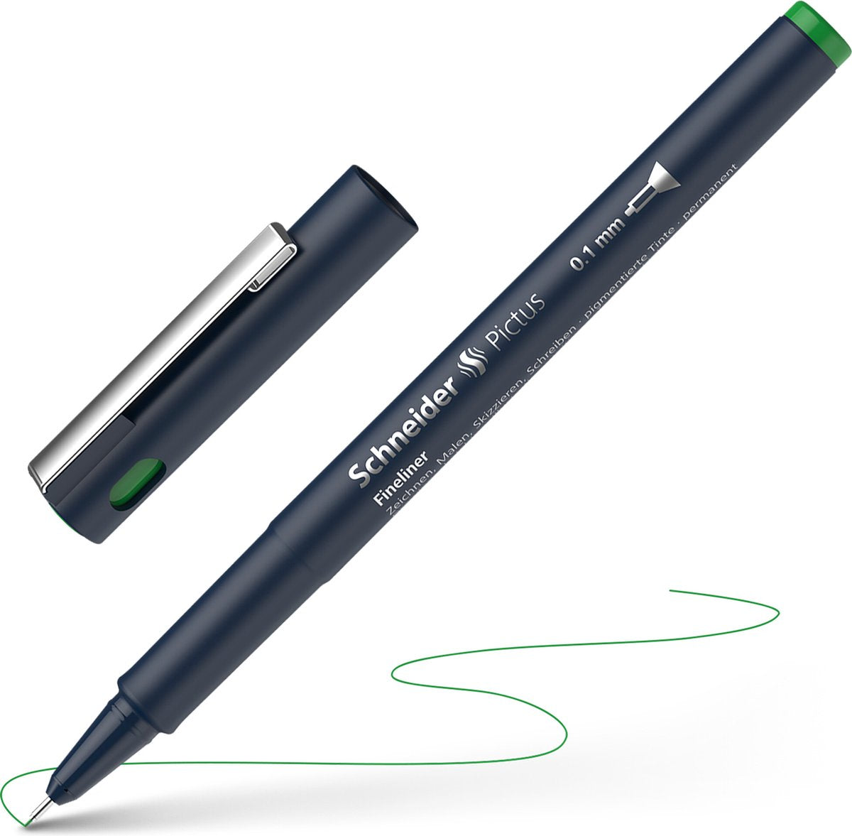 Strumenti da scrittura Schneider fineliner schneider - pictus - larghezza tratto 0,1 mm - verde - s-197104