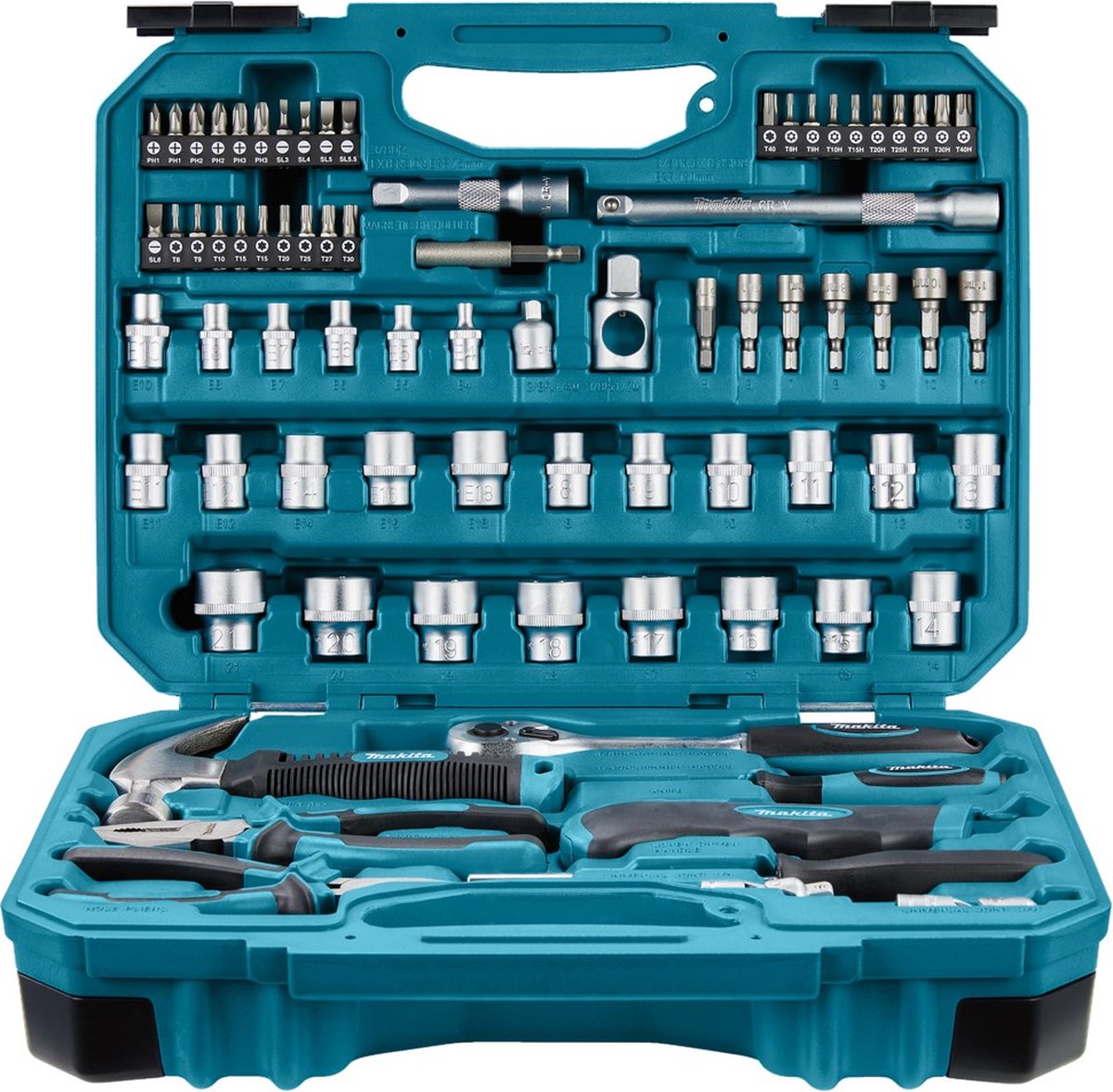 Set di utensili manuali Makita e-10899 76 pezzi in valigetta