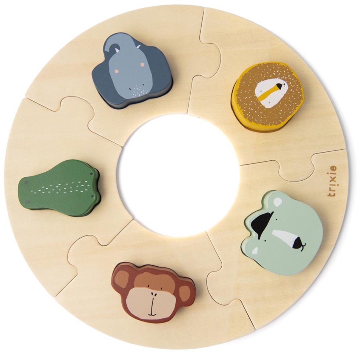 Trixie Wooden Round Puzzle Animals, décimo.