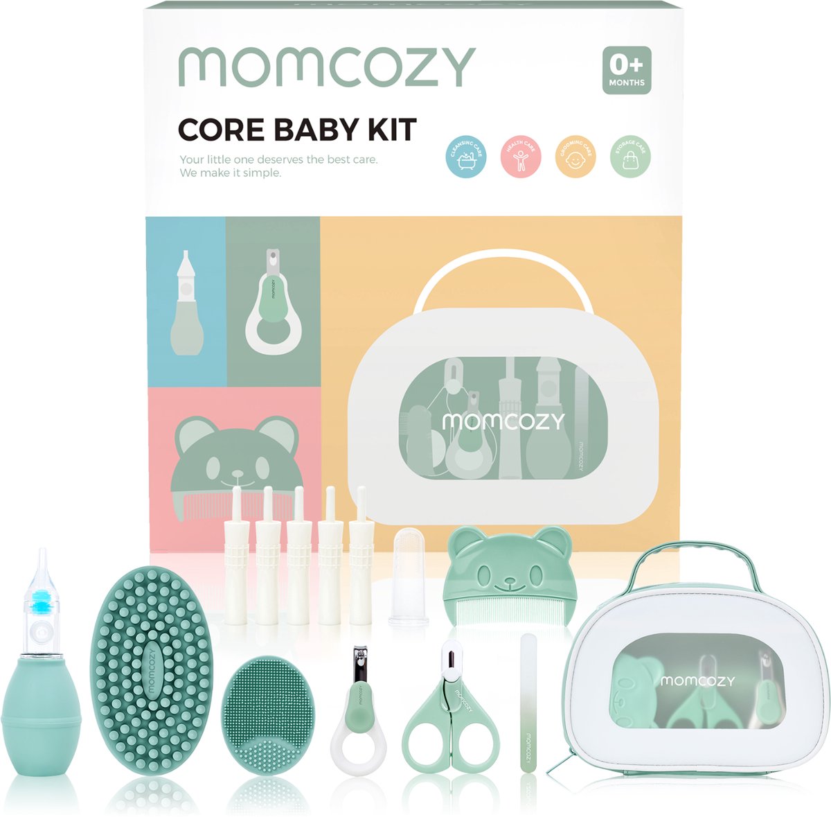 Momcozy núcleo todo en 1 – set de cuidado para bebé – completo – con cuidado de uñas y cabello