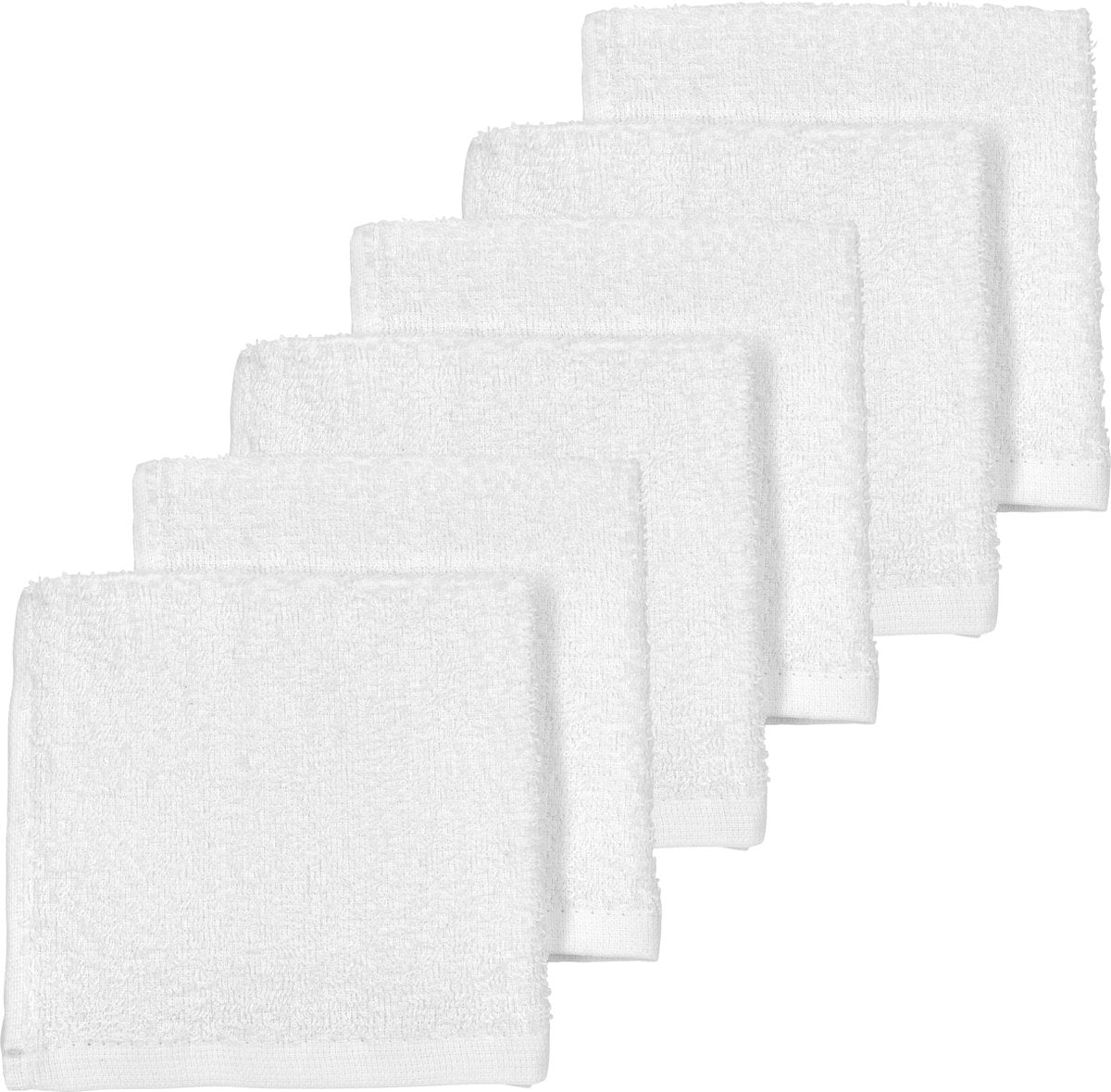 Meyco baby uni monddoekjes - 6-pack - badstof - white - 30x30cm