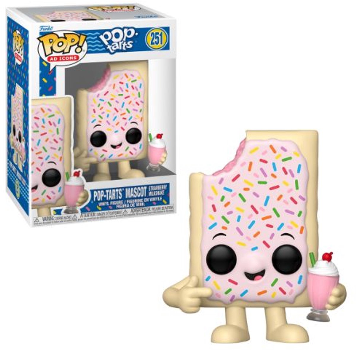 Funko pop! ad icons: pop tarts - pop-tart mascot (strawberry milkshake) #251