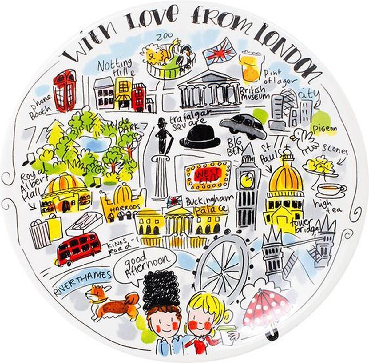Plato rubio Amsterdam City London - ø 22 cm