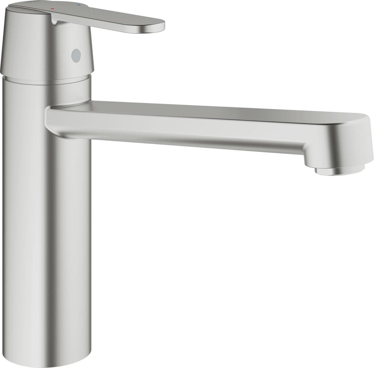 Rubinetto cucina Grohe Get - bocca media - aspetto acciaio inox