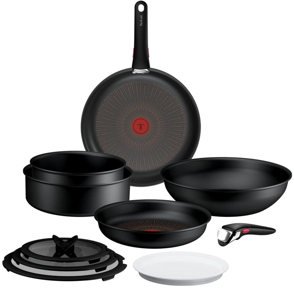 Tefal ingenio Excellence Fusion - Set di pentole - 11 pezzi - incluso coperchio - manici