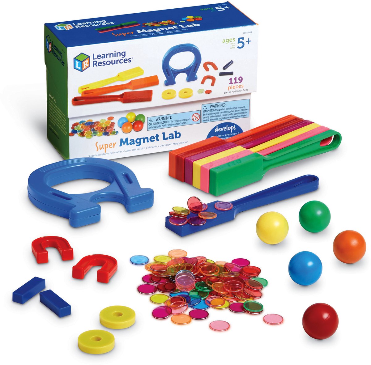 Kit da laboratorio per aule super magnetiche per risorse didattiche - 3+