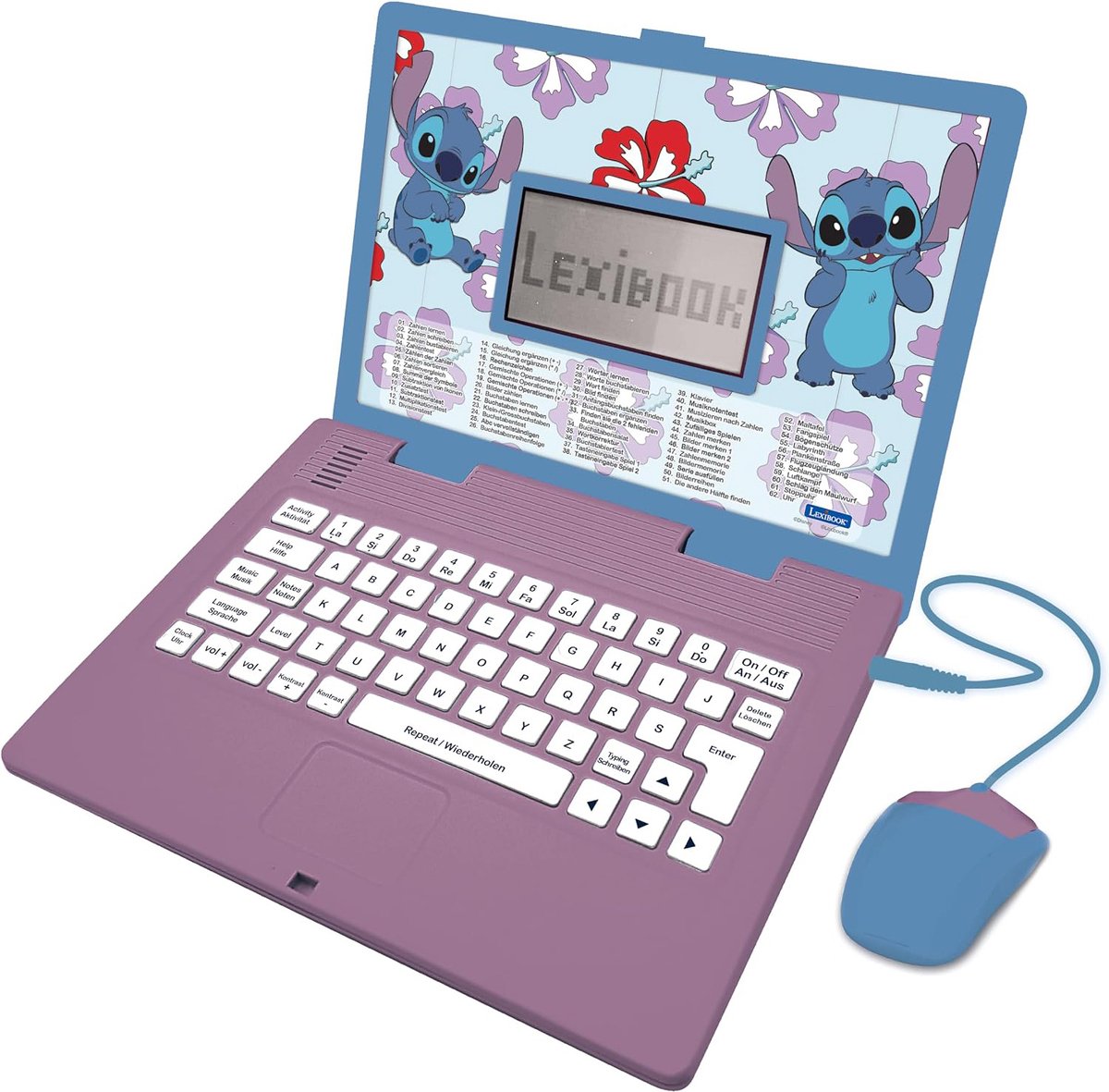 Lexibook stitch portátil educativo bilingüe parlante - 124 actividades en inglés y alemán