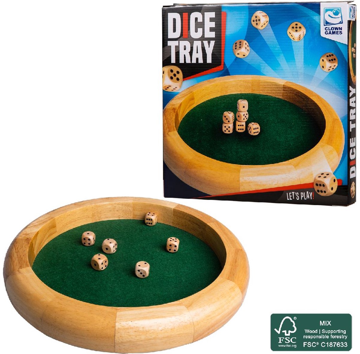 Giochi di clown - scatola di dadi - certificato FSC