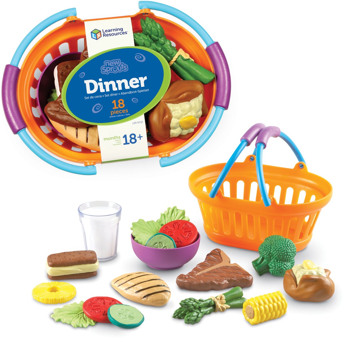 Learning resources speelgoed diner mandje - educatief rollenspel speelgoed. - 3+