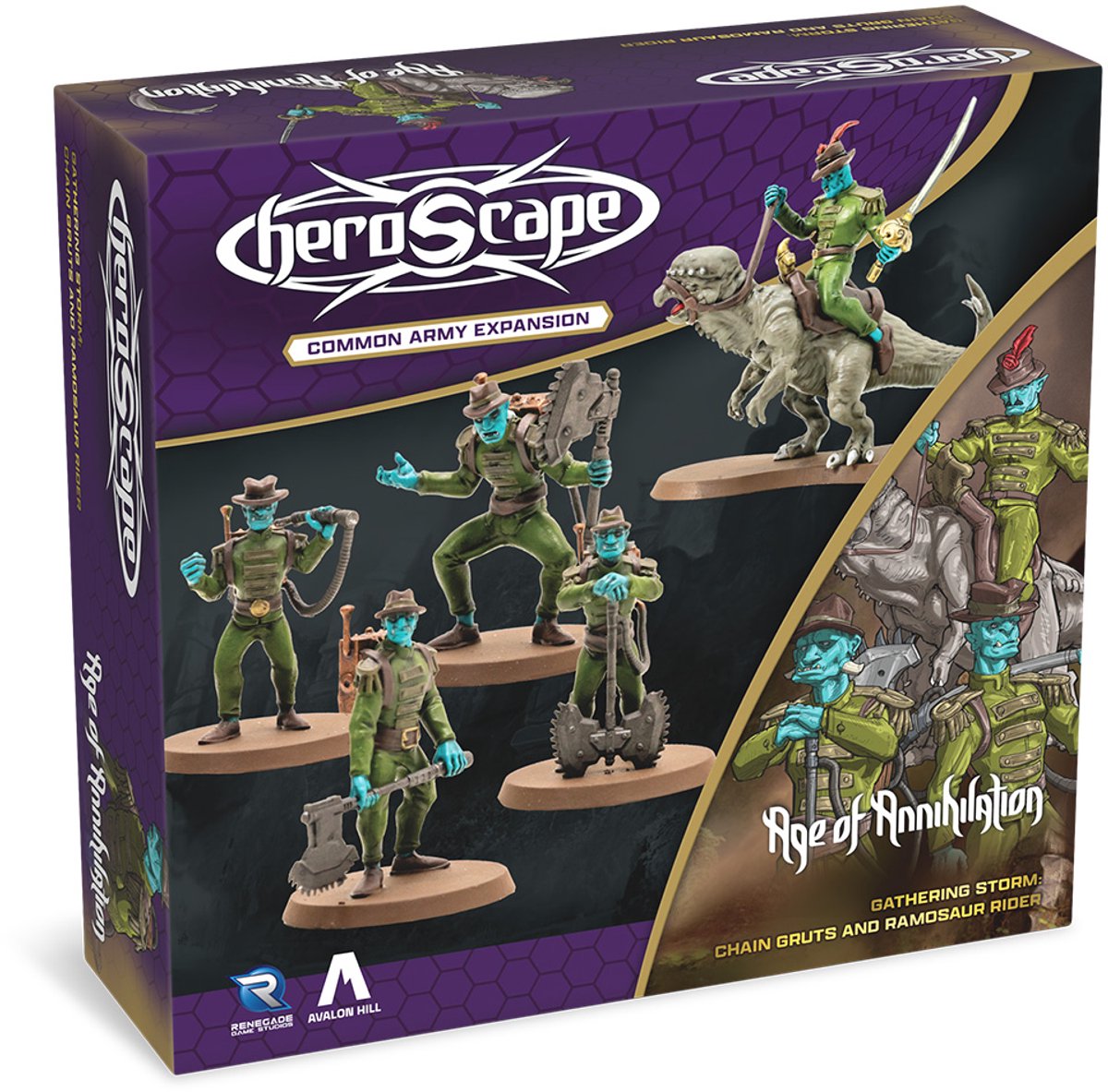 Renegade game studios heroscape age of annhilation gruts and ramosaur - bordspel uitbreiding - engels