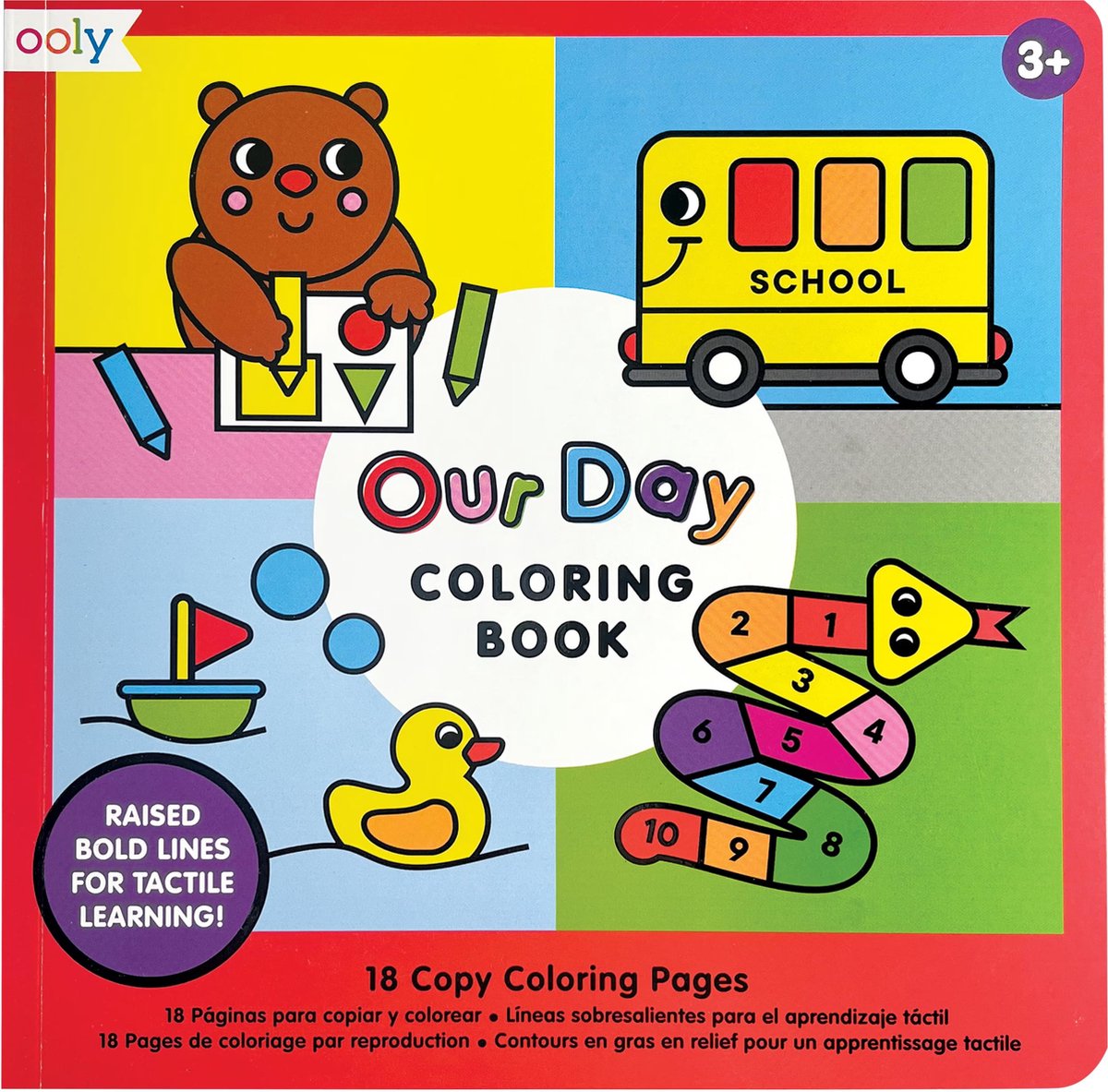Ooly - nuestro día - copiar libro para colorear