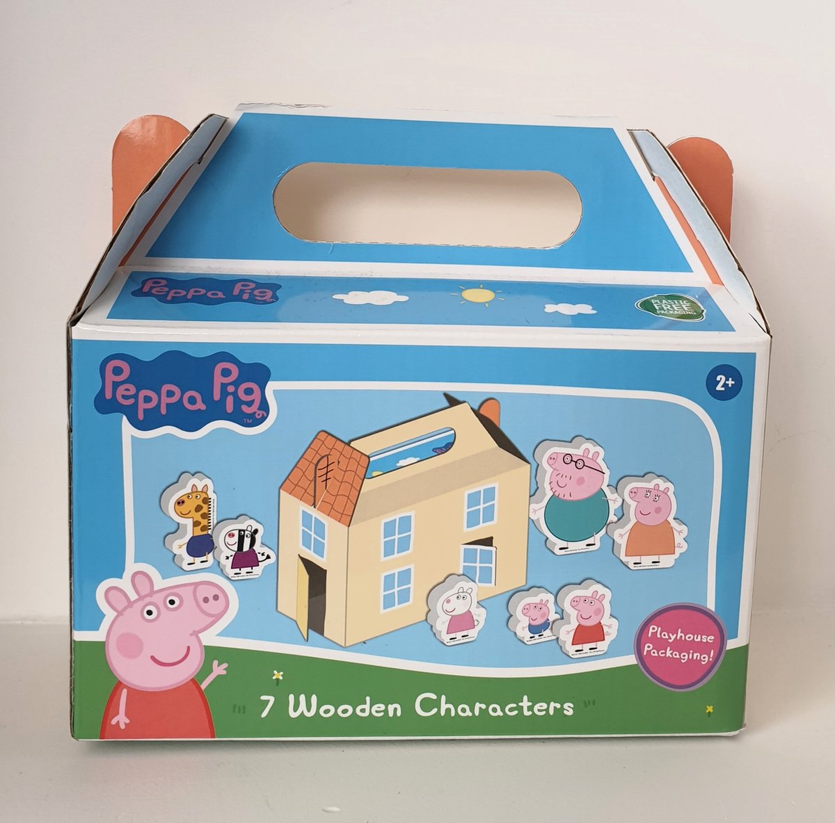 Set di figurine da gioco in legno Peppa Pig - 7 pezzi.