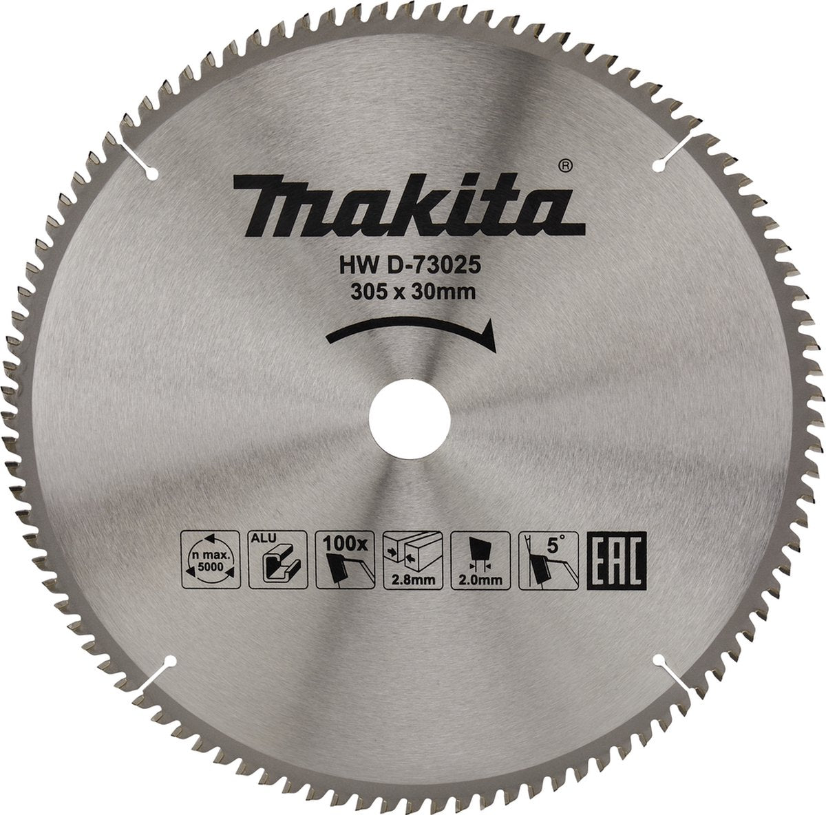 Accessori Makita lama per sega trasversale in alluminio | standard 305x30x2,8 100t 5g - d-73025 d-73025
