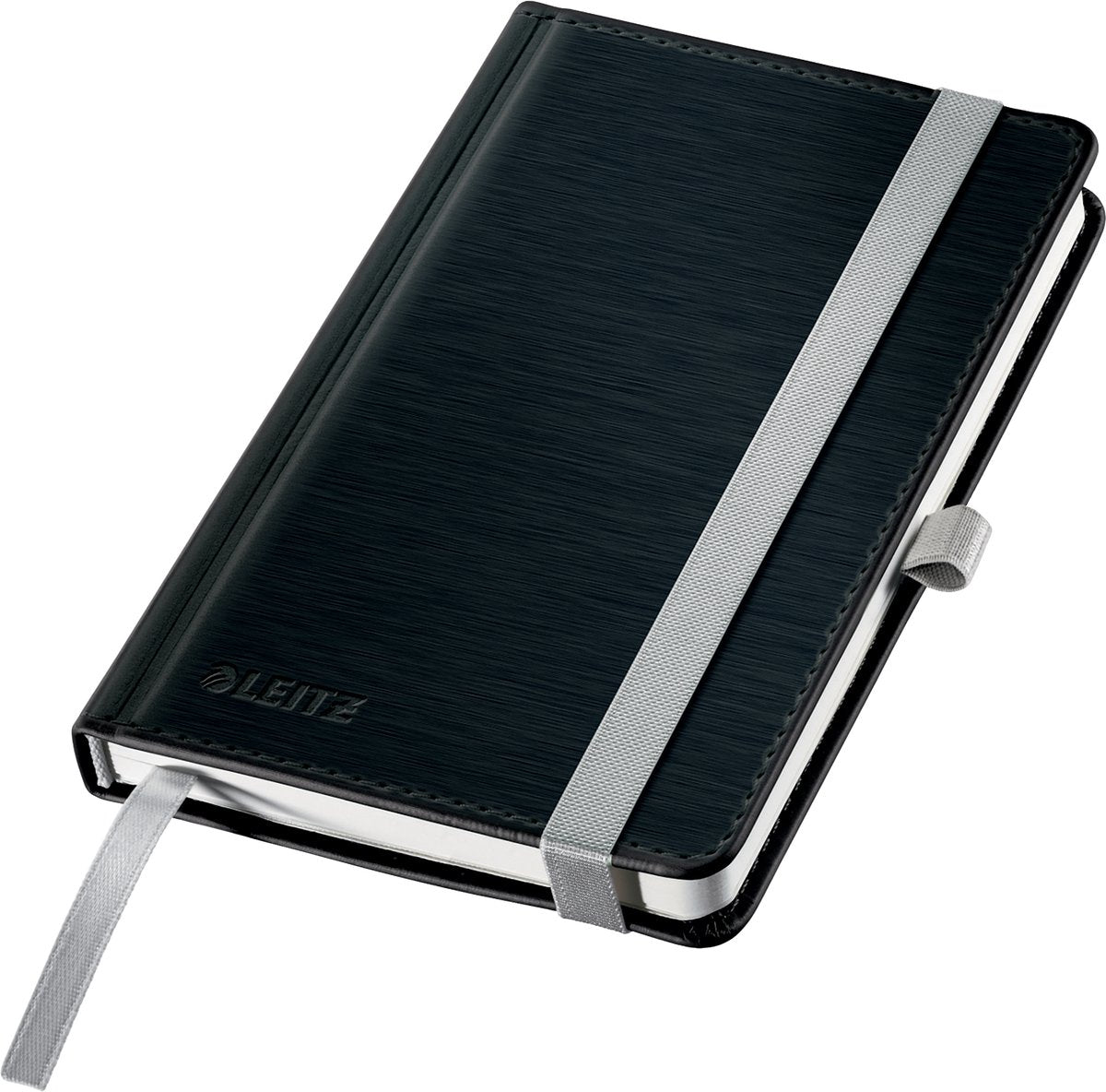Quaderno Leitz 44911094 a quadri satinato-nero numero di pagine: 80 DIN A6