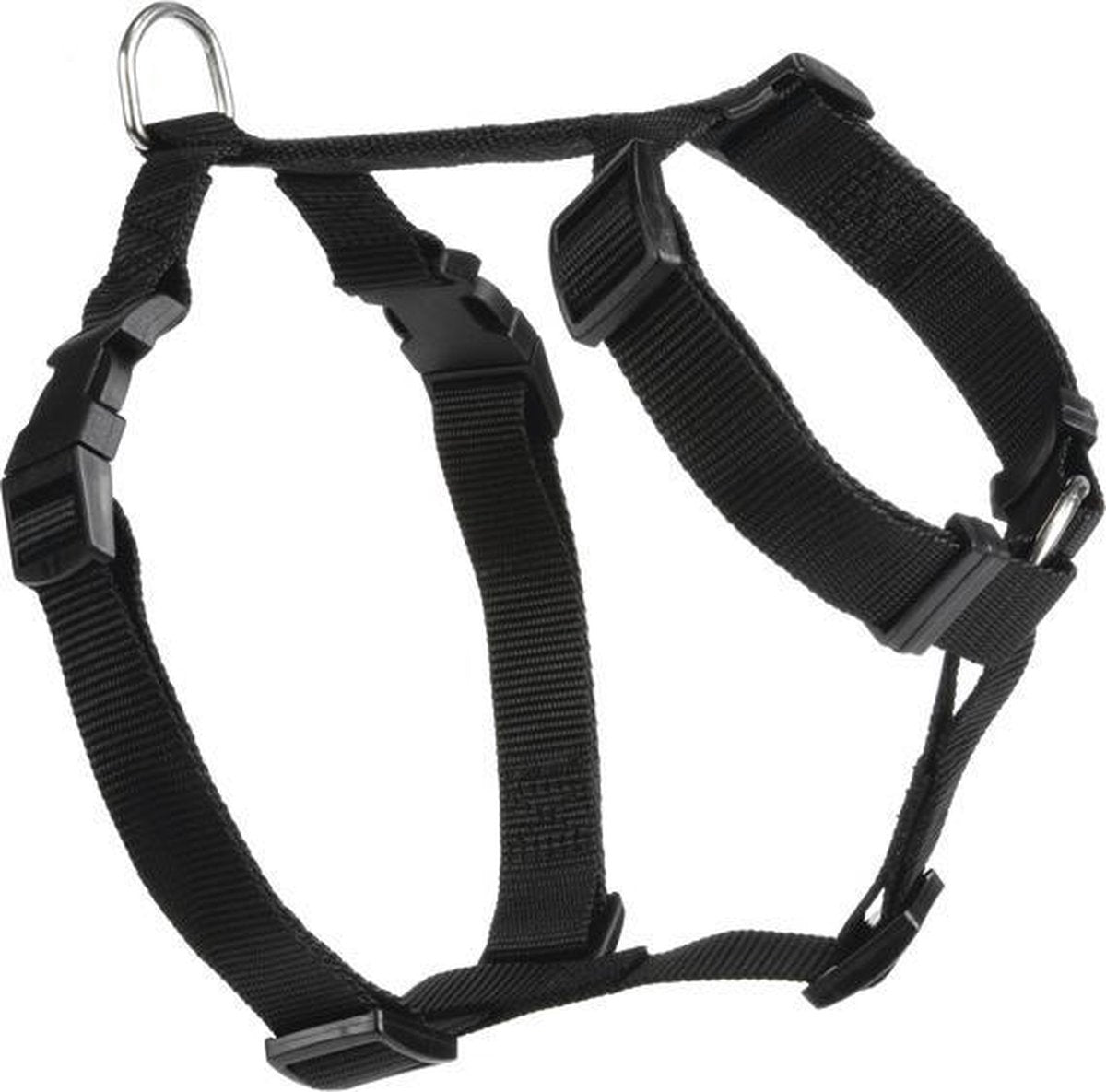 Cintura da passeggio e da auto Beeztees - cane - nylon - nera - 50-75 cm