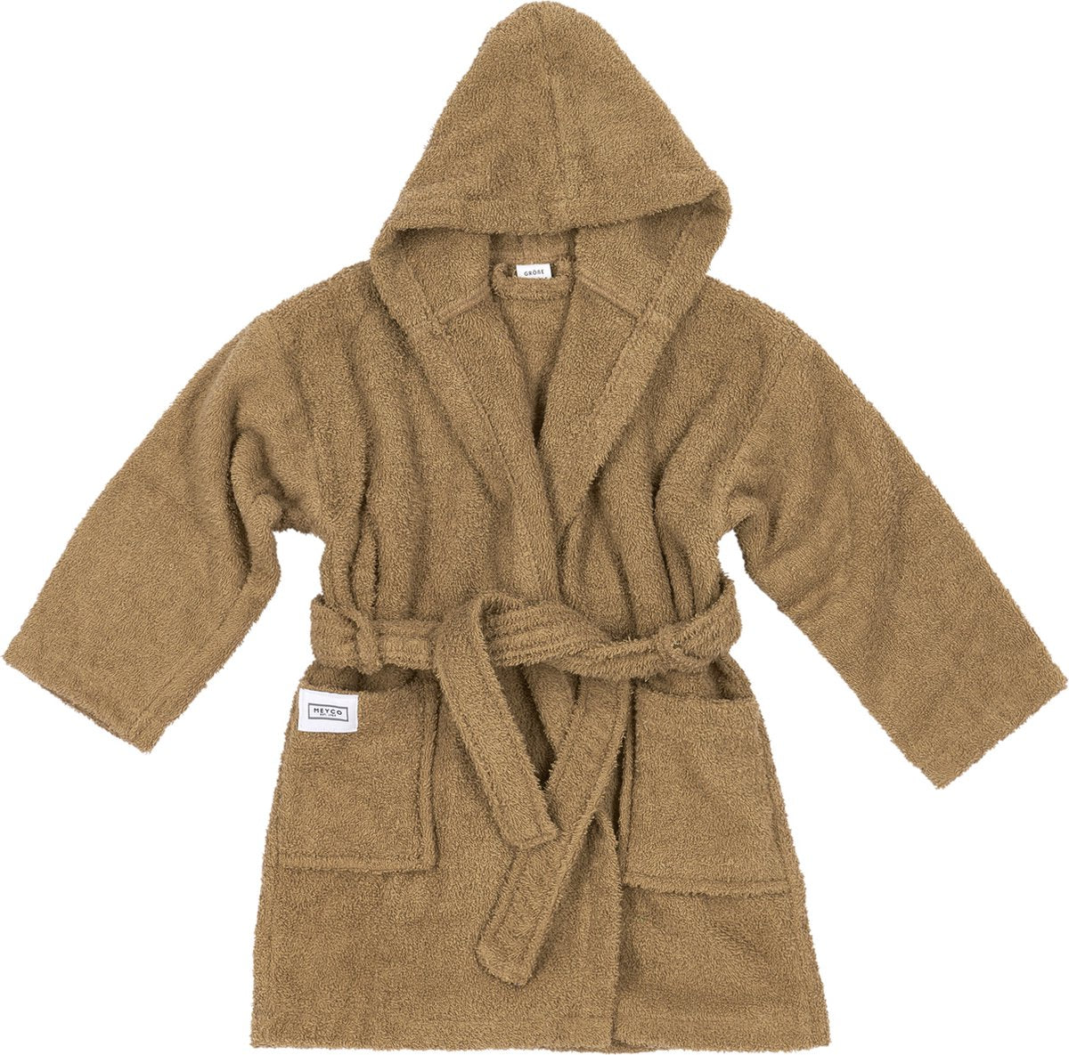 Albornoz uni bebé Meyco - tejido de rizo - toffee - 98 104
