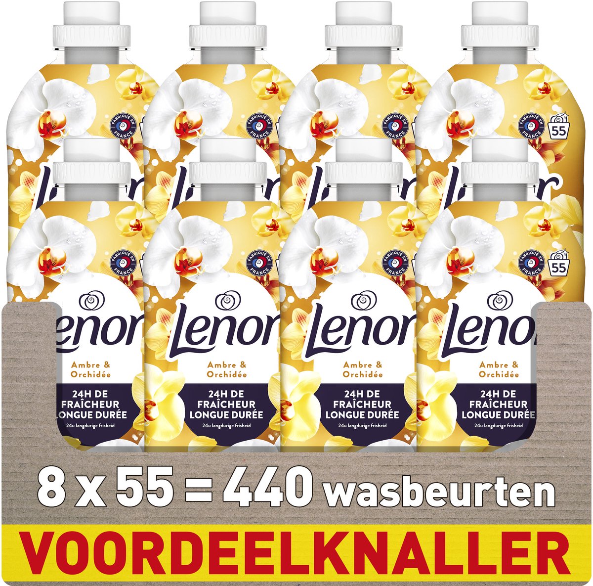 Ammorbidente Lenor - Orchidea Ambra - 8 x 55 lavaggi