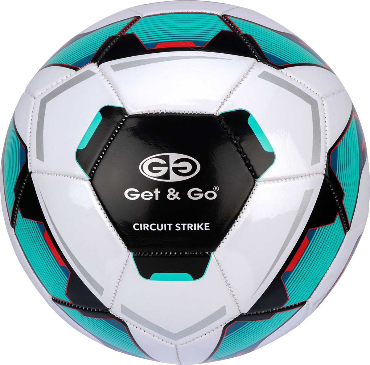Pallone Get Go - Circuit Strike - bianco verde - misura 5 - ø ca. 22cm