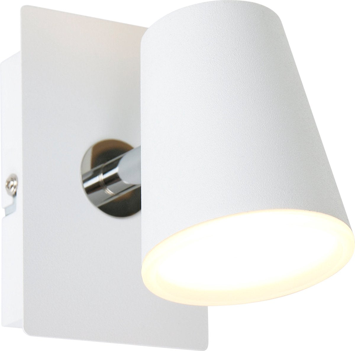 Trio narcos - spot - wit mat - incl. 1x smd 6,5 w - patroon bescherming - wand- en plafondmontage - niet dimbaar