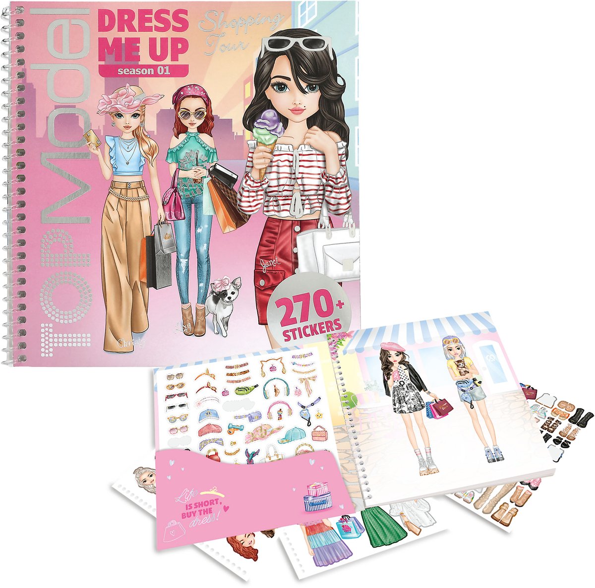Depesche - Libro di adesivi con top model dress me up shopping tour